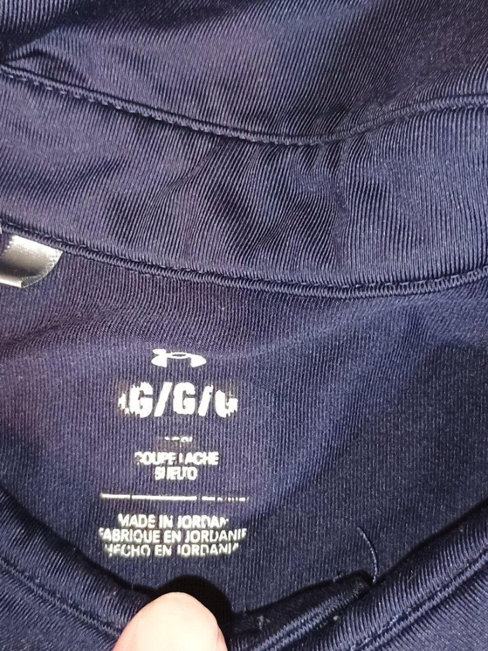 Under Armour/Polo Shirt/Mens L Navy Golf Amelia Island Club Athleisure Performan - Picture 8 of 8